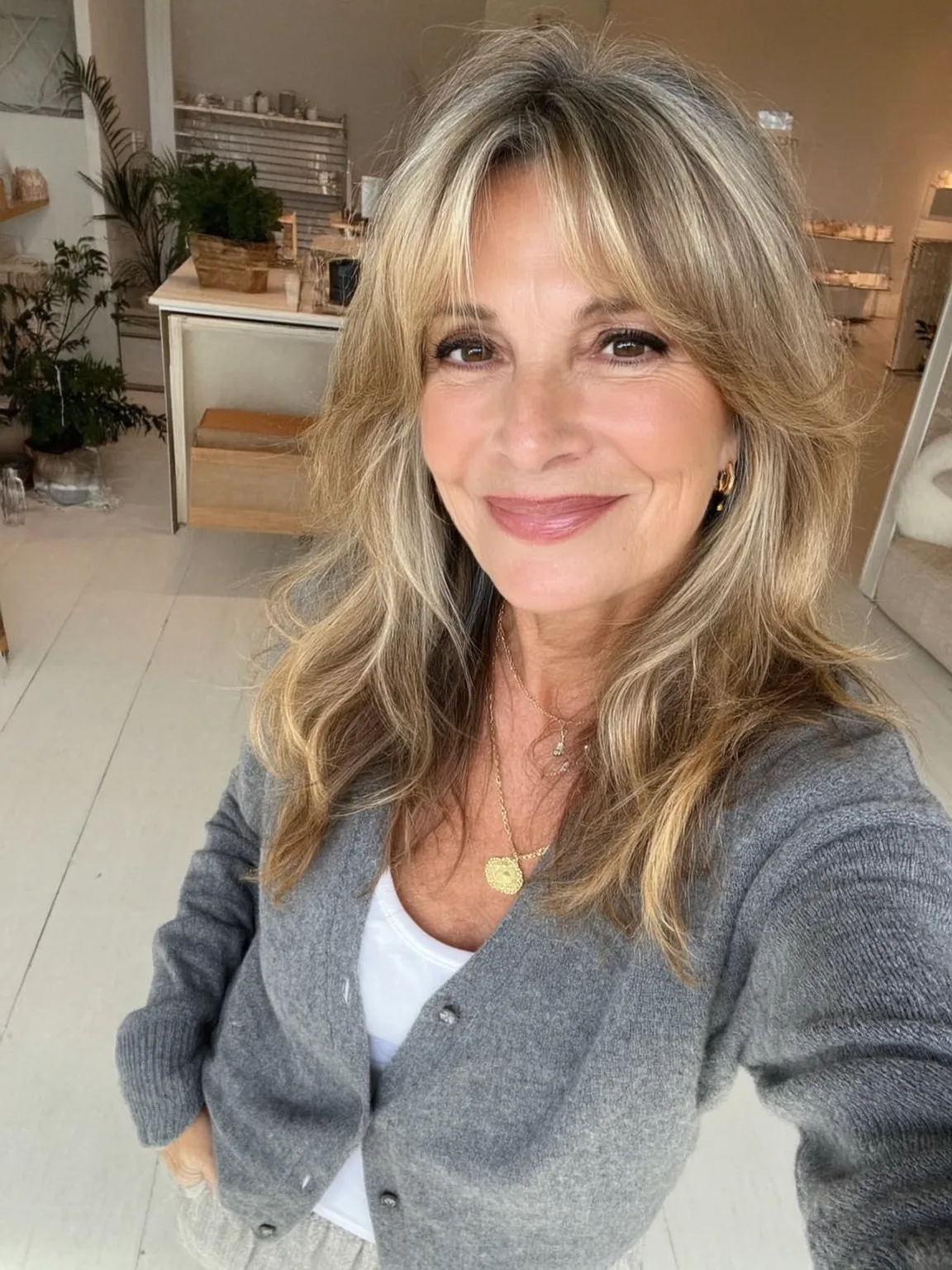 Long Wavy Sandy Blonde Layers with Subtle Highlights